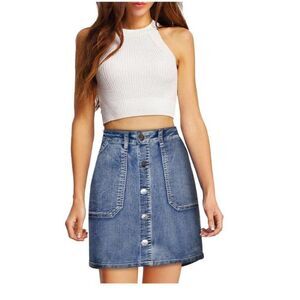 Lexi Women's Super Comfy Stretch Denim Skirt Size 10